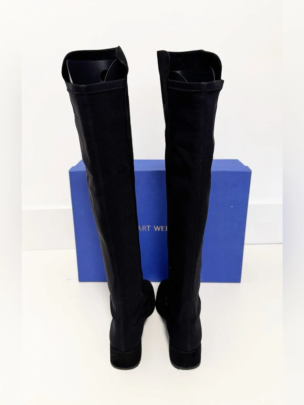 Stuart Weitzman FIFO Over-the-Knee 5050 stretch Boots, Black, Suede SIZE 6